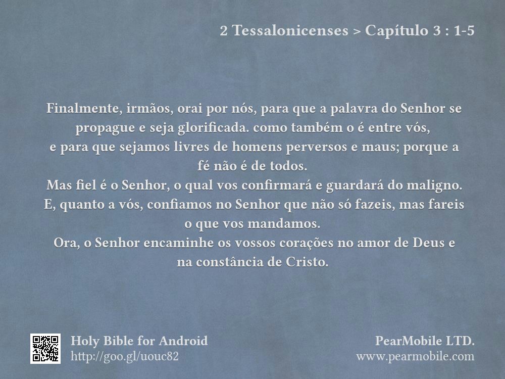 2 Tessalonicenses, Capítulo 3:1-5